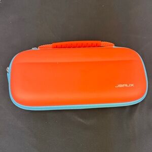 JSaux Orange and Blue Carrying Case lots of storage space with handle hard case